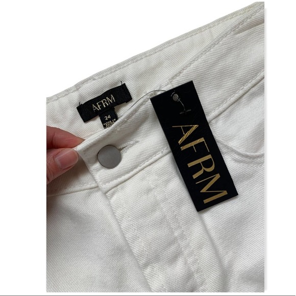 NWT AFRM Distressed White Skinny Jeans. Size 24 - Picture 3 of 7